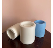 Силиконовая форма для гипсового кашпо цылиндр большой 100 мм