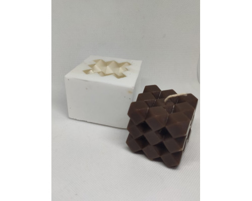 Силиконовая форма для свечей кубик Dodecube 27