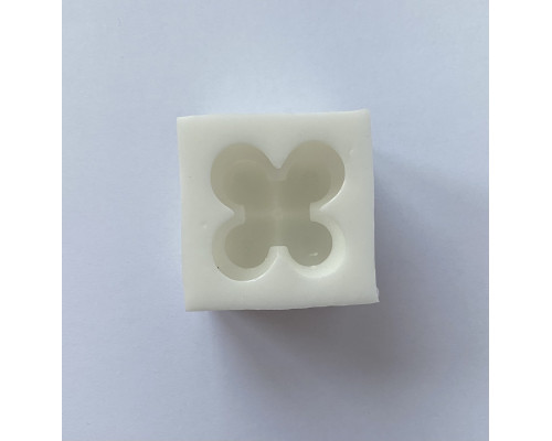 Силиконовая форма для свечей 3D-куб Bubble mini 3.5 см белая
