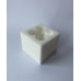 Силиконовая форма для свечей 3D-куб Bubble mini 3.5 см белая