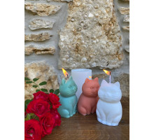 Силиконовая форма для свечей и мыла кот Мурка 85 мм