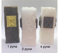 Комплект силиконовых форм для свечей «Квадратные руны» на 1, 2 и 4 руны