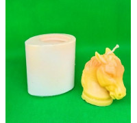 Силиконовая форма для свечей и мыла голова лошади  6 см